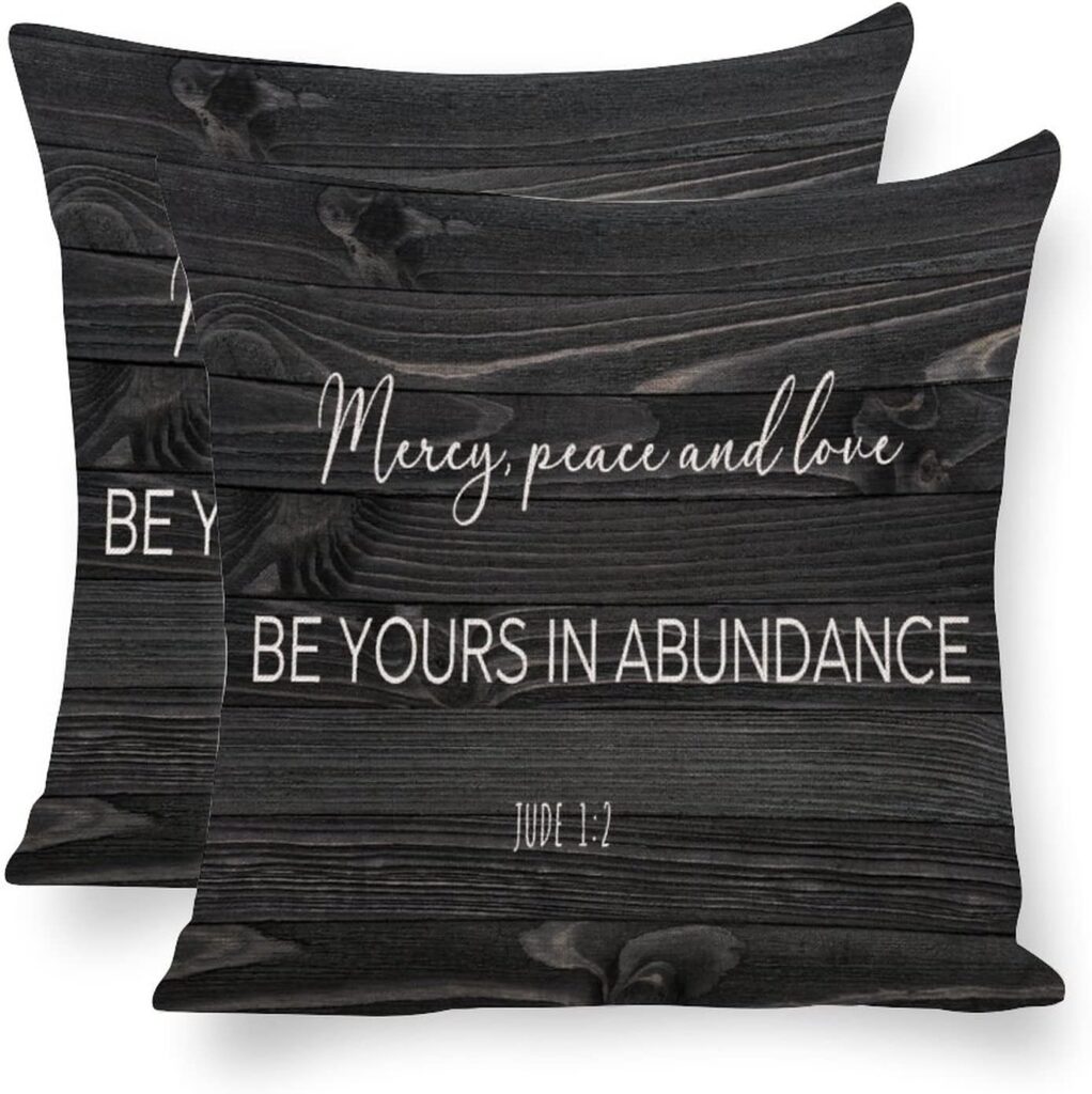 Peaces and Love Be Yours in Abundance Spring Throw Pillow Covers Spring Pillow Cases Decorative Cushion Cover Seasonal Decorations Indoor Outdoor 16x16