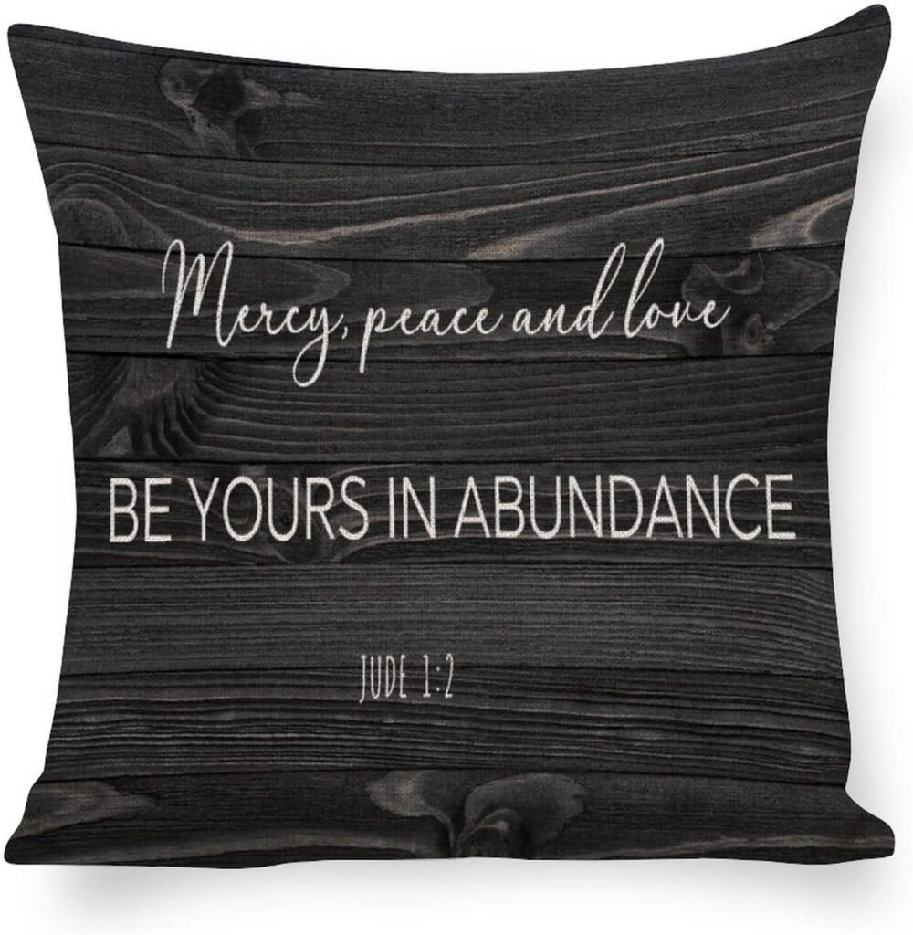 Peaces and Love Be Yours in Abundance Spring Throw Pillow Covers Spring Pillow Cases Decorative Cushion Cover Seasonal Decorations Indoor Outdoor 16x16