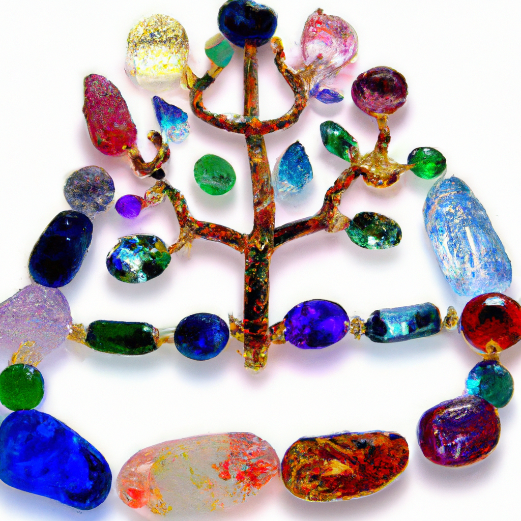 7 Chakra Crystal Tree of Life Decor - Chakra Tree Decor for Positive Energy and Chakra Balance, Clear Large Round Healing Crystal Decoration with Base for Home, Office, Meditation, Gift