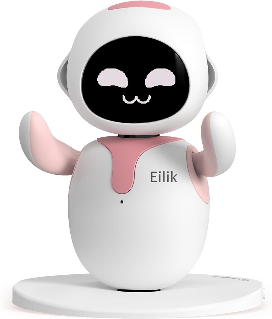 Eilik - an Electronic Cute Robot Pets Toys with Intelligent and Interactive | Abundant Emotions, Idle Animations, Mini-Games | Desk Decoration, Unique, Companion for Kids, Girls  Boys