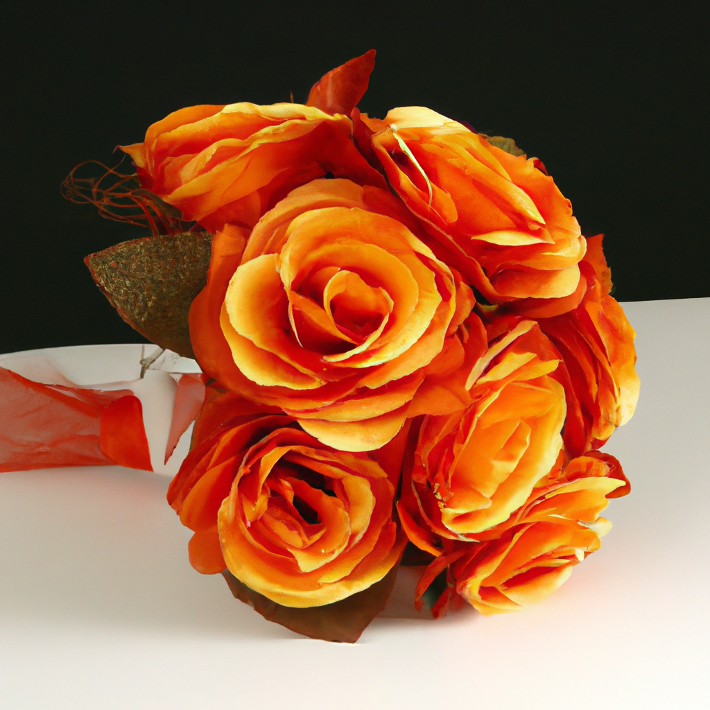 J-Rijzen Artificial Flowers Burnt Orange Silk Austin Roses Silk Flowers with Stem for DIY Wedding Bouquets Centerpieces Baby Shower Party Home Decorations