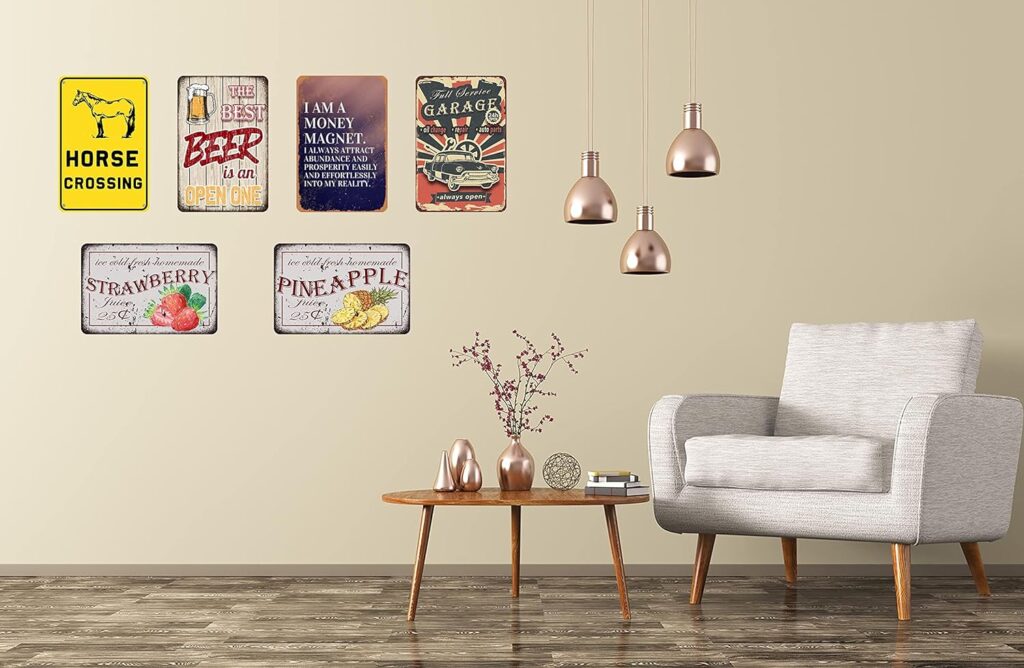 ZhangJM I Am A Money Magnet I Always Attract Abundance Vintage Look 20X30 CM Metal Decoration Painting Sign for Home Kitchen Bathroom Farm Garden Garage Inspirational Quotes Wall Decor